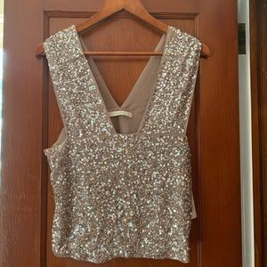 NWT Zara Sequin Crop Top SIZE M